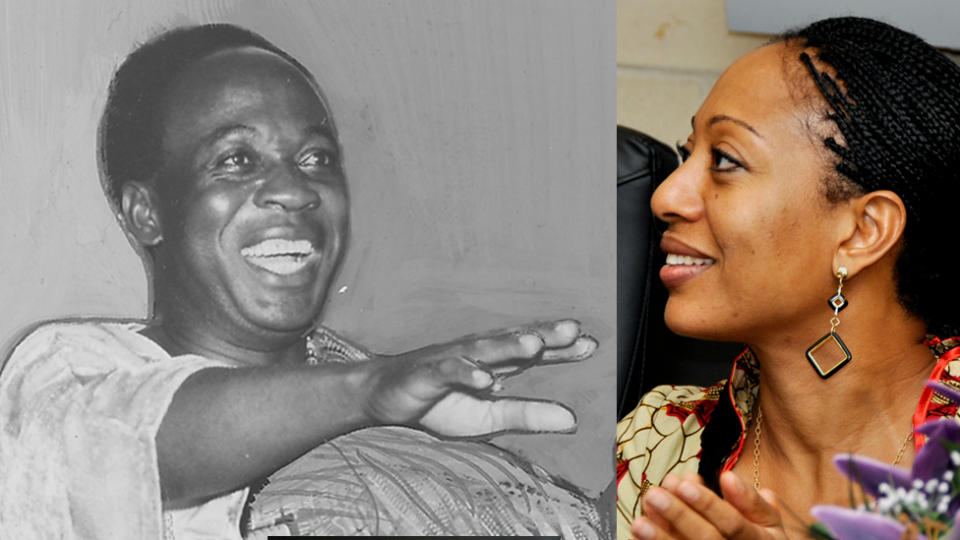 Kwame Nkrumah y su hija Samia