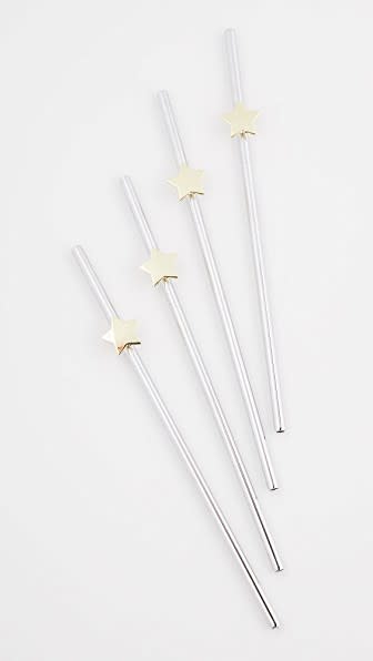 1) Set of 4 Star Straws