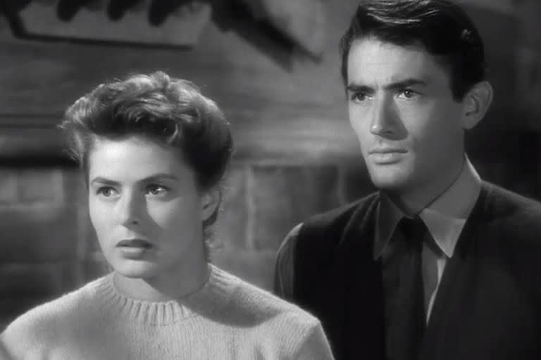 Ingrid Bergman y Gregory Peck, en una escena de Cuéntame tu vida, de Alfred Hitchcock
