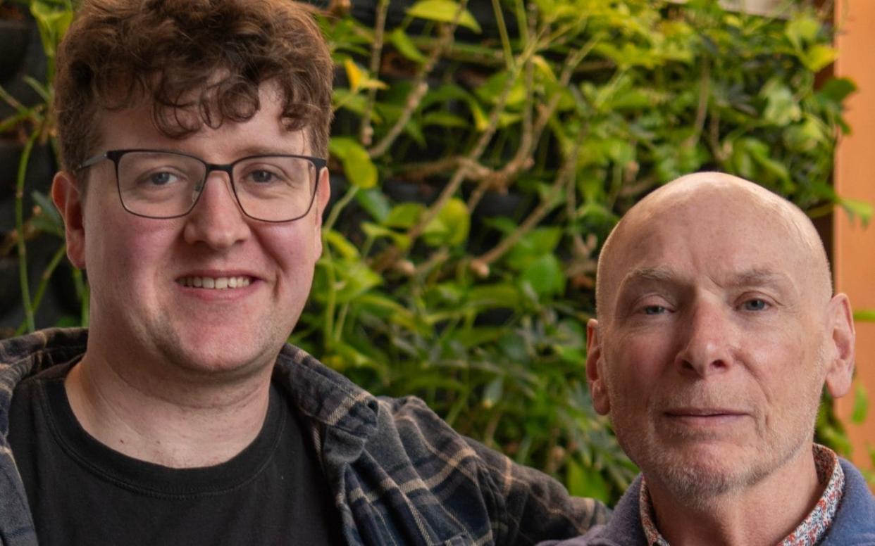 Rod Neander from Western Canada (right) meets his stem cell donor Tom Marshall, from Sheffield