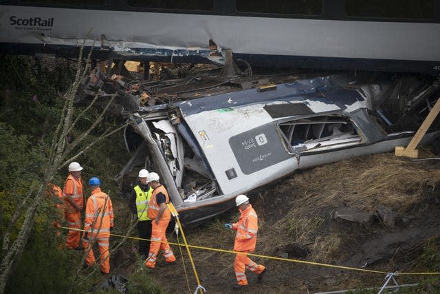 Train derailed at Stonehaven