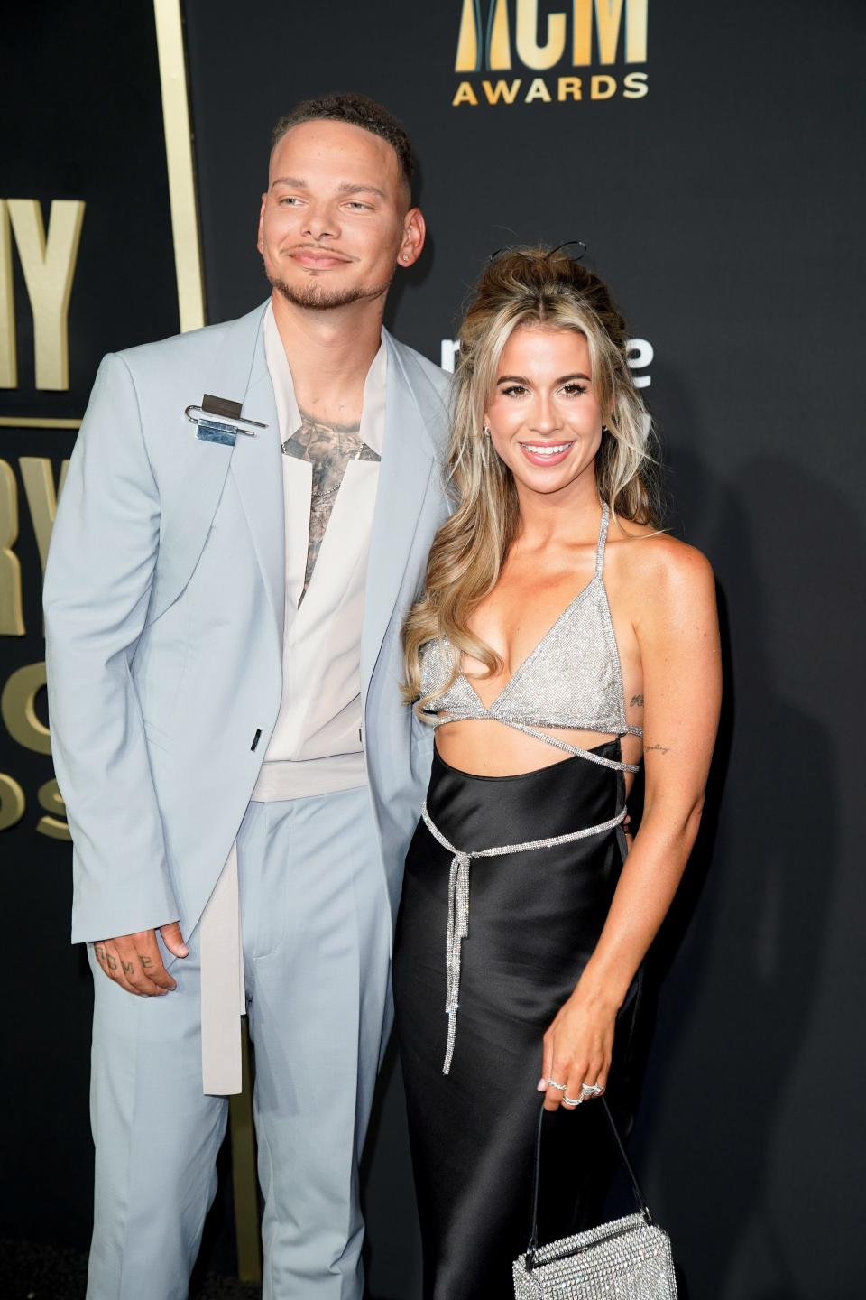 Kane Brown and Katelyn Jae arrive for the 58th ACM Awards at the Ford Center at the Star in Frisco Texas, on Thursday, May 11, 2023.