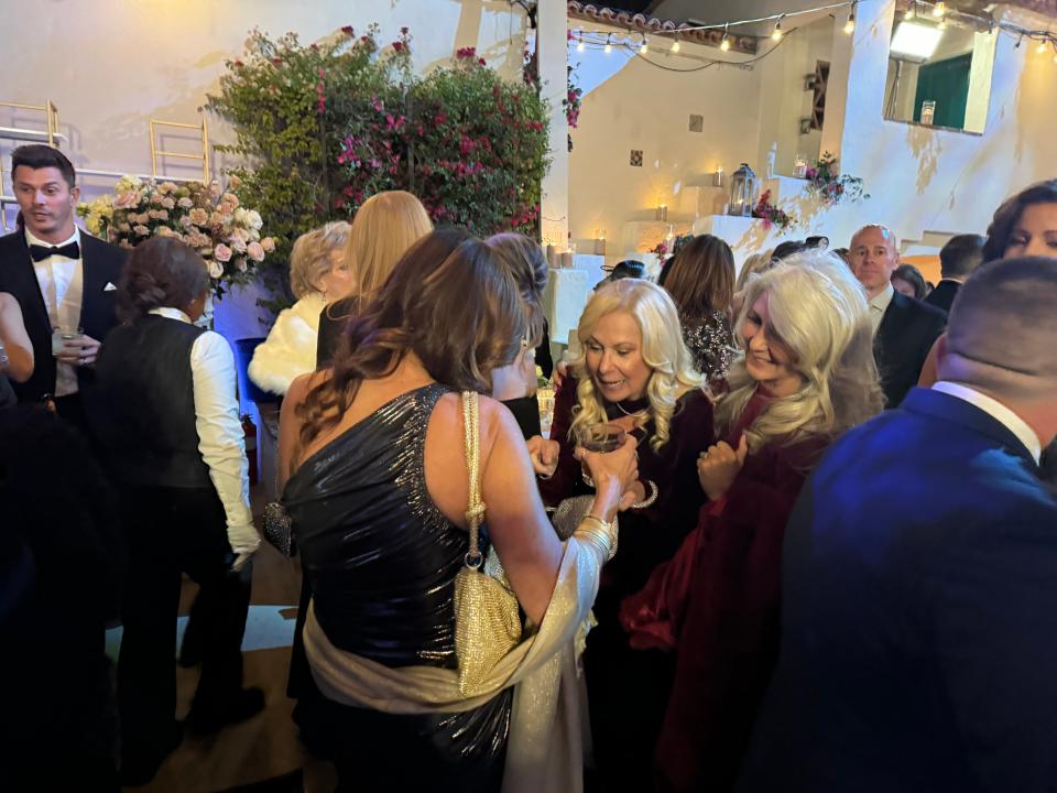 Some of the ladies from "The Golden Bachelor" mingle ahead of the Gerry Turner and Theresa Nist's wedding on Jan. 4, 2024.