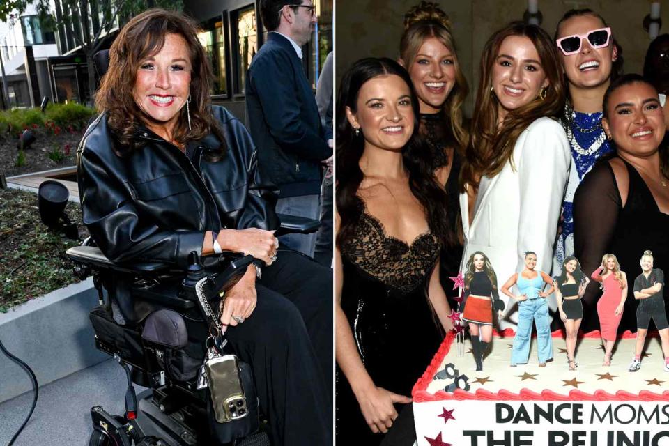 <p>Gilbert Flores/Variety via Getty; Bonnie Biess/Getty</p> Abby Lee Miller and members from the cast of 