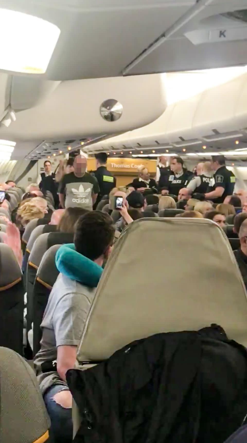 A rowdy buck's party was kicked off a flight to Las Vegas. Photo: Caters News