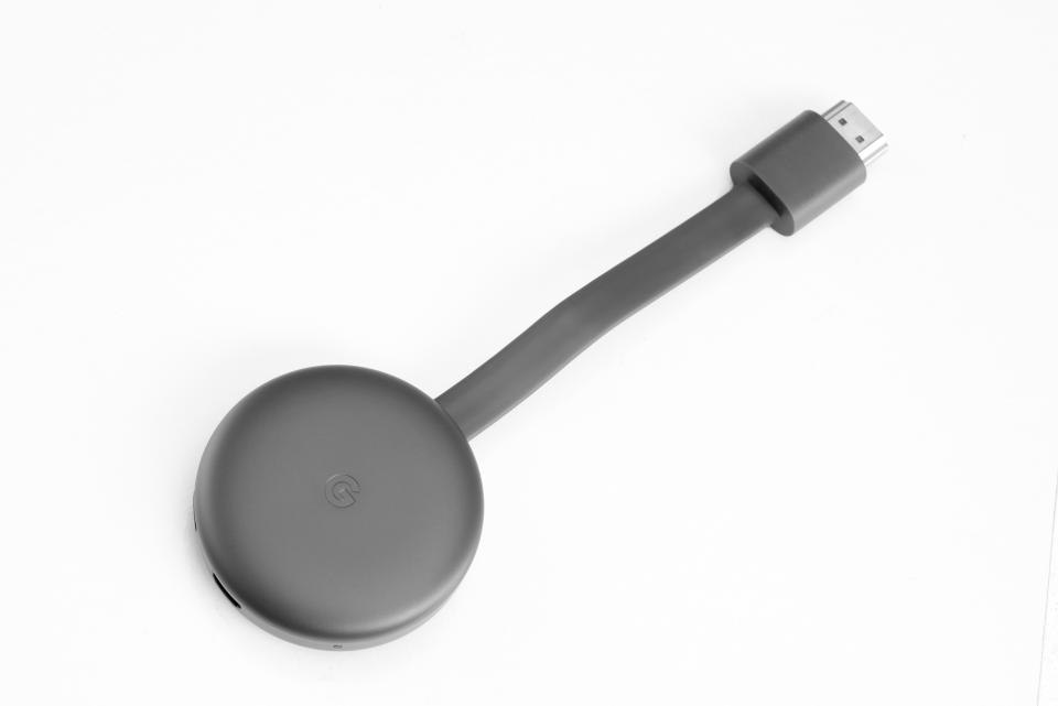 A 2018 Google Chromecast streaming device, taken on October 24, 2018. (Photo by Philip Barker/Future via Getty Images)