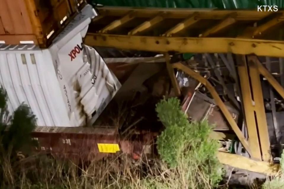 Destroyed train cars were found near the tracks. FOX Weather