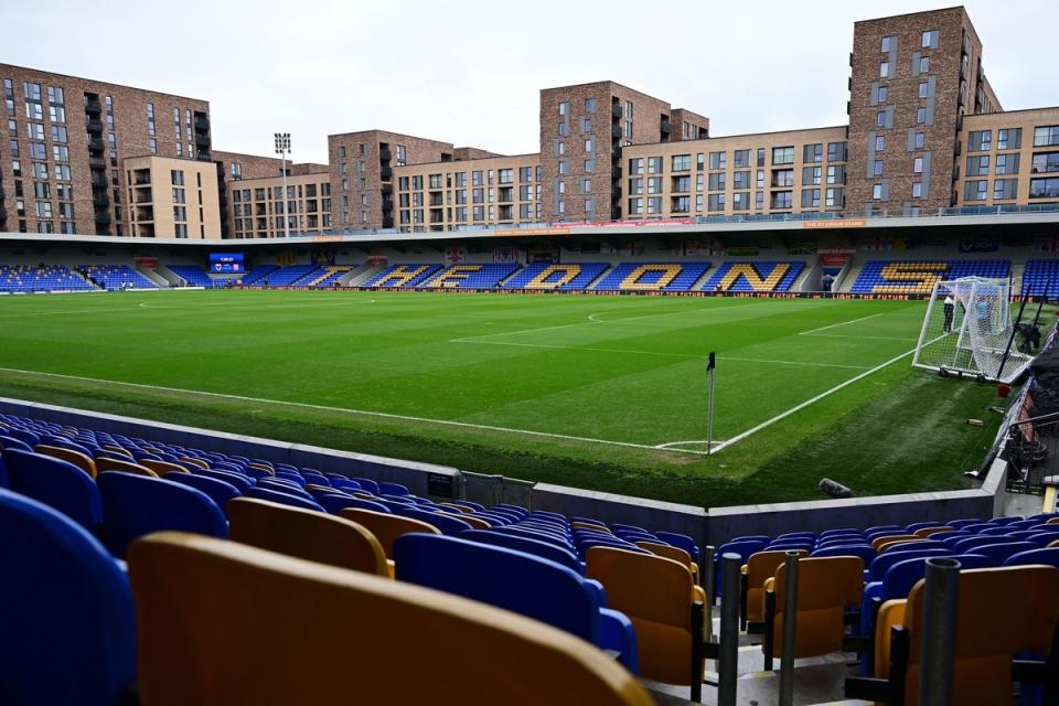 Game off: AFC Wimbledon had been due to host Newcastle on Tuesday night (Getty Images)