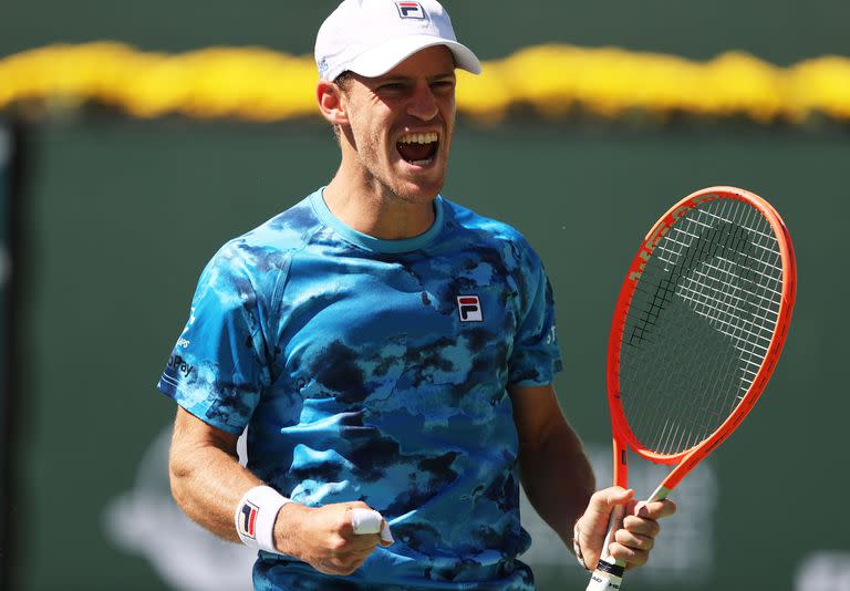 Diego Schwartzman celebra un triunfo muy valioso; el Peque ya está entre los ocho mejores en el torneo de Indian Wells