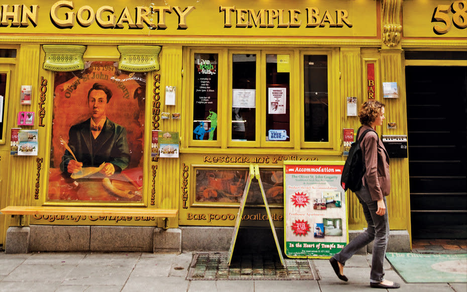 <p>In Dublins <a rel="nofollow noopener" href="http://www.travelandleisure.com/articles/on-the-map-dublins-hipster-triangle" target="_blank" data-ylk="slk:chic Creative Quarter;elm:context_link;itc:0;sec:content-canvas" class="link ">chic Creative Quarter</a>, travelers can get to know their Tinder matches over a scoop of local ice cream (brown bread; toasted Irish oats) or spiked lemonade at JoBurger.</p>