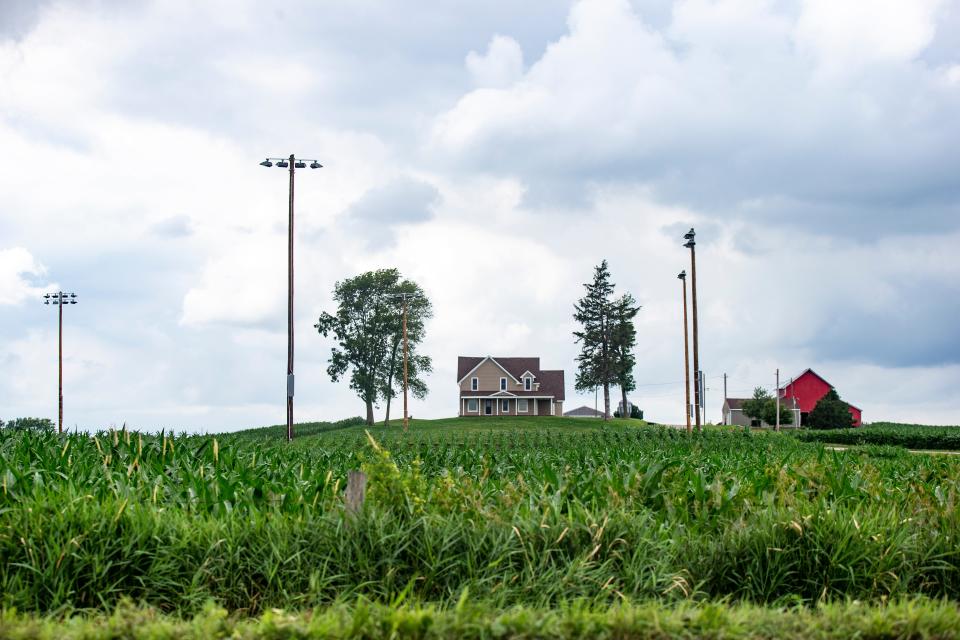 Musco Lighting towers over a baseball field built in Polk City for “Field of Dreams” limited TV seriess.