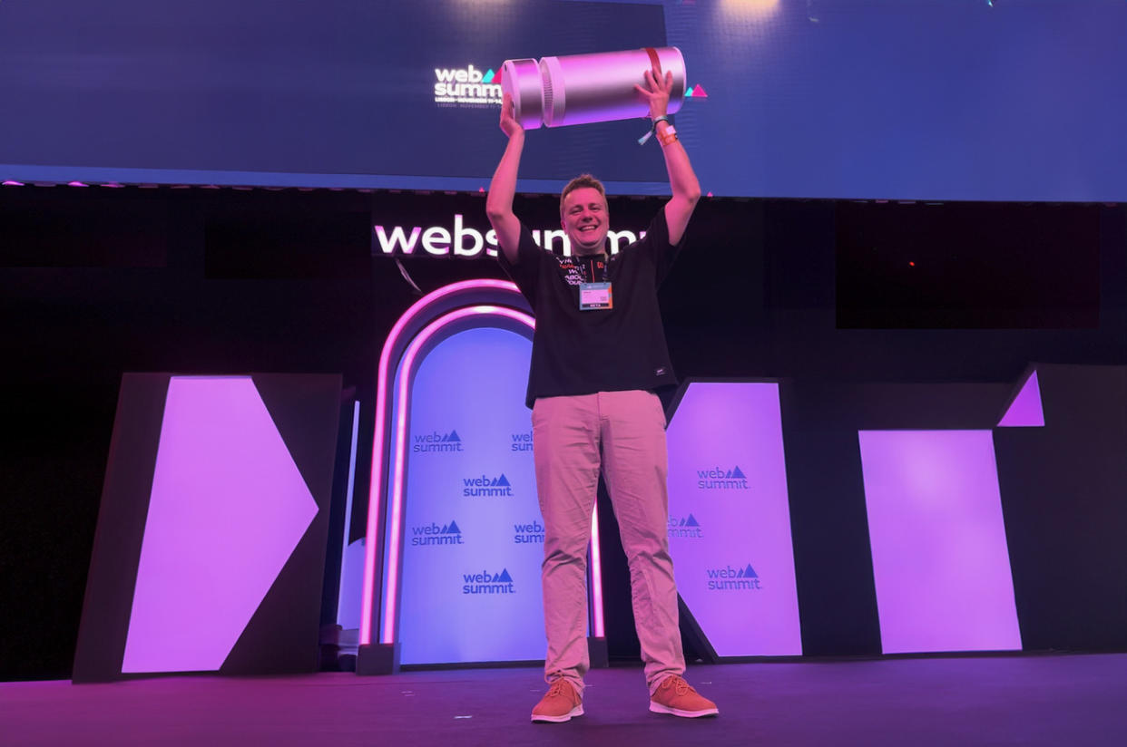 Heatbit founder and CEO Alex Busarov at the 2023 Web Summit in Lisbon. Photo: Heatbit