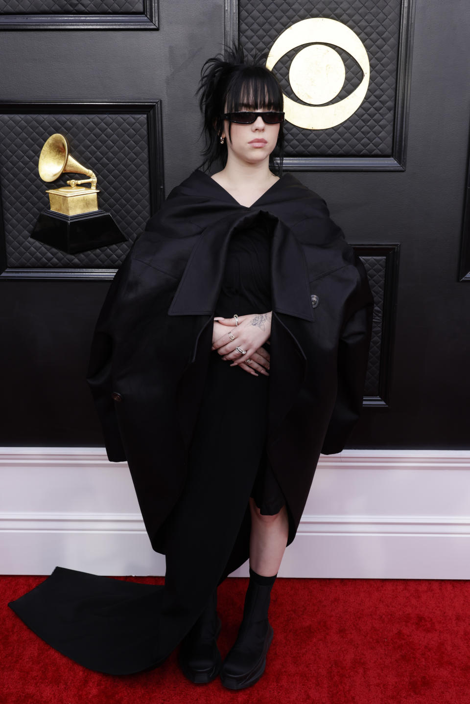 BILLIE EILISH arrives at THE 64TH ANNUAL GRAMMY AWARDS