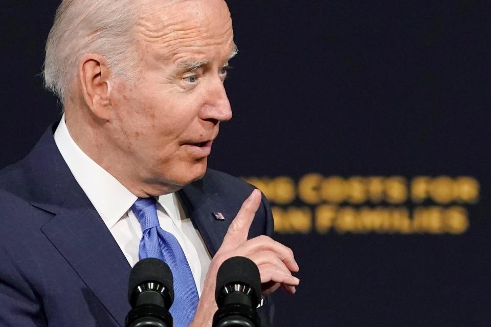 President Joe Biden says his policies aren't the cause of record-high inflation.