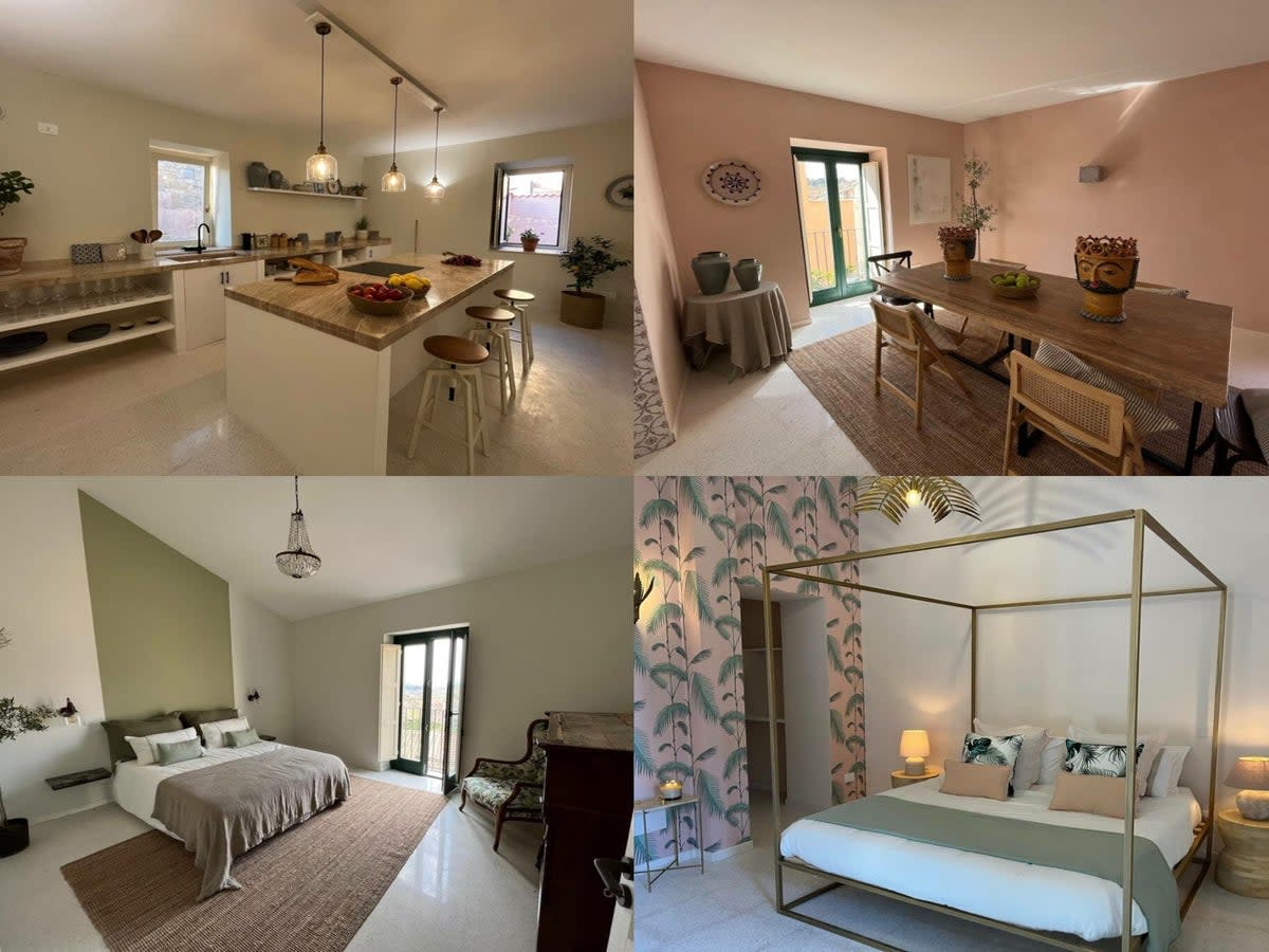 Images from the property listing for Amanda Holden and Alan Carr’s house in Sicily (Rightmove)