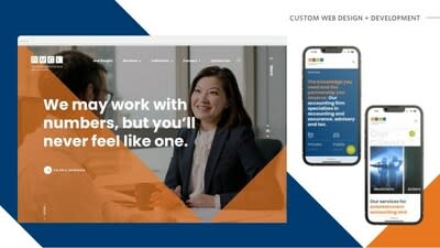 Desktop and mobile views of dmcl.ca (CNW Group/DMCL Chartered Professional Accountants)