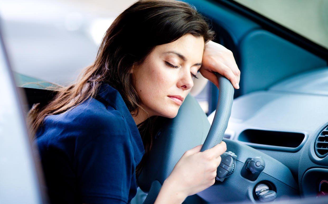 Snooze control: 5% of women admitted to falling asleep while driving - compared to 17% of men (Rex)