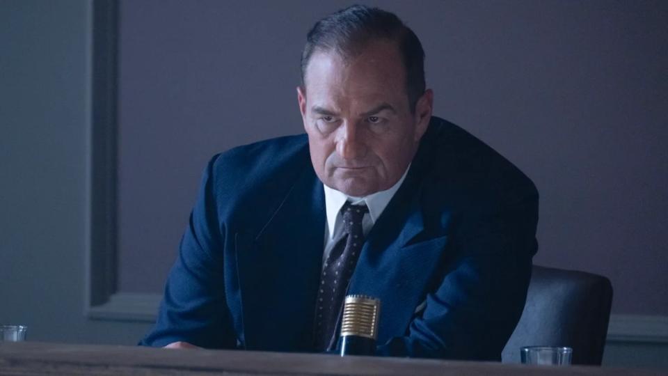 Chris Bauer as Senator Joe McCarthy in "Fellow Travelers"