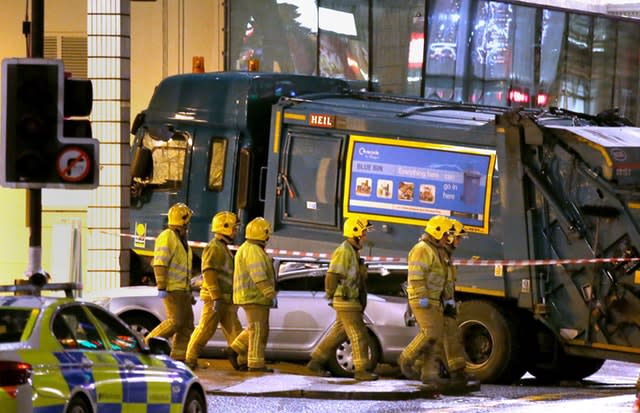 Bin lorry crash