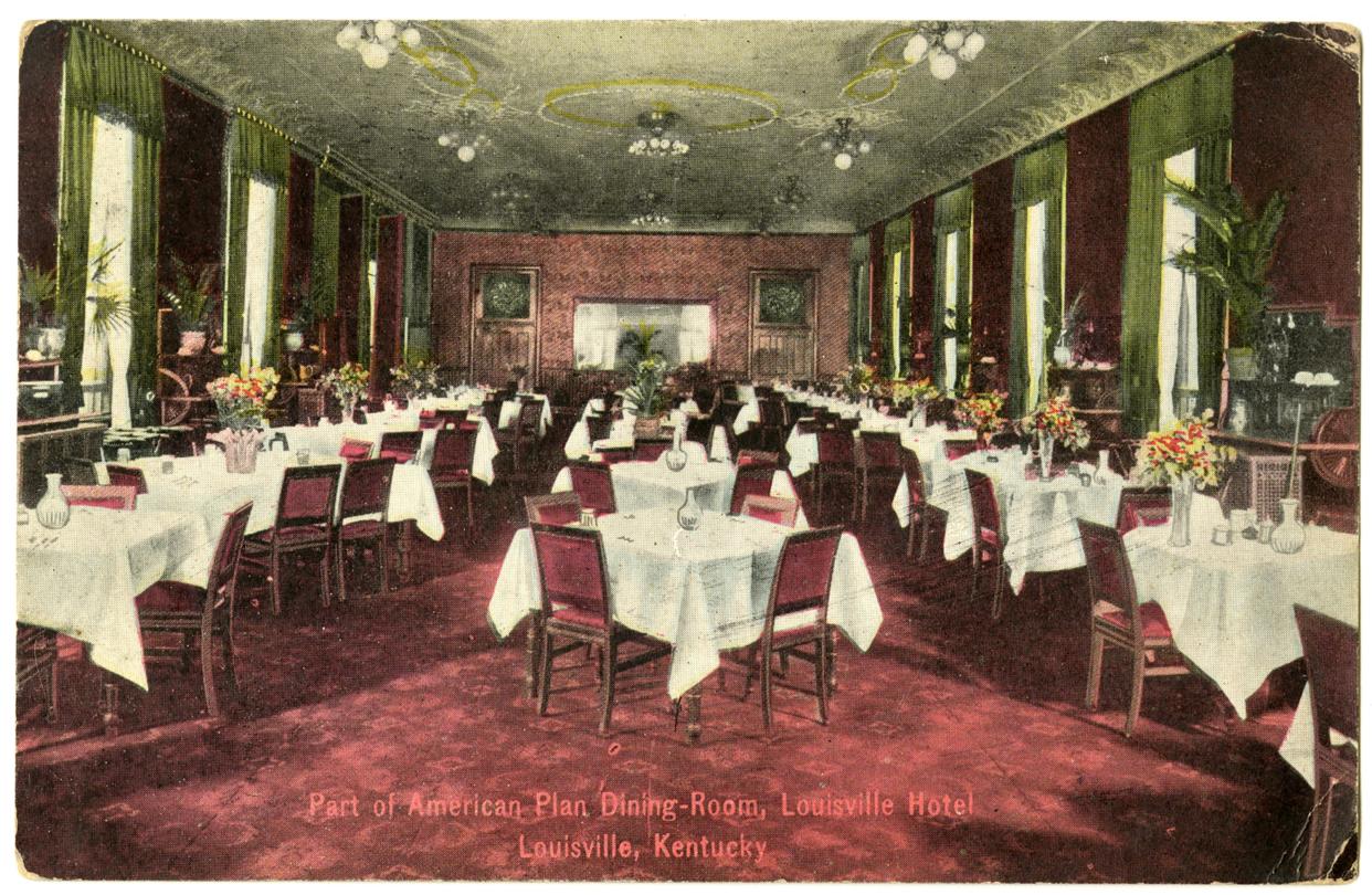 Dining room at the Louisville Hotel