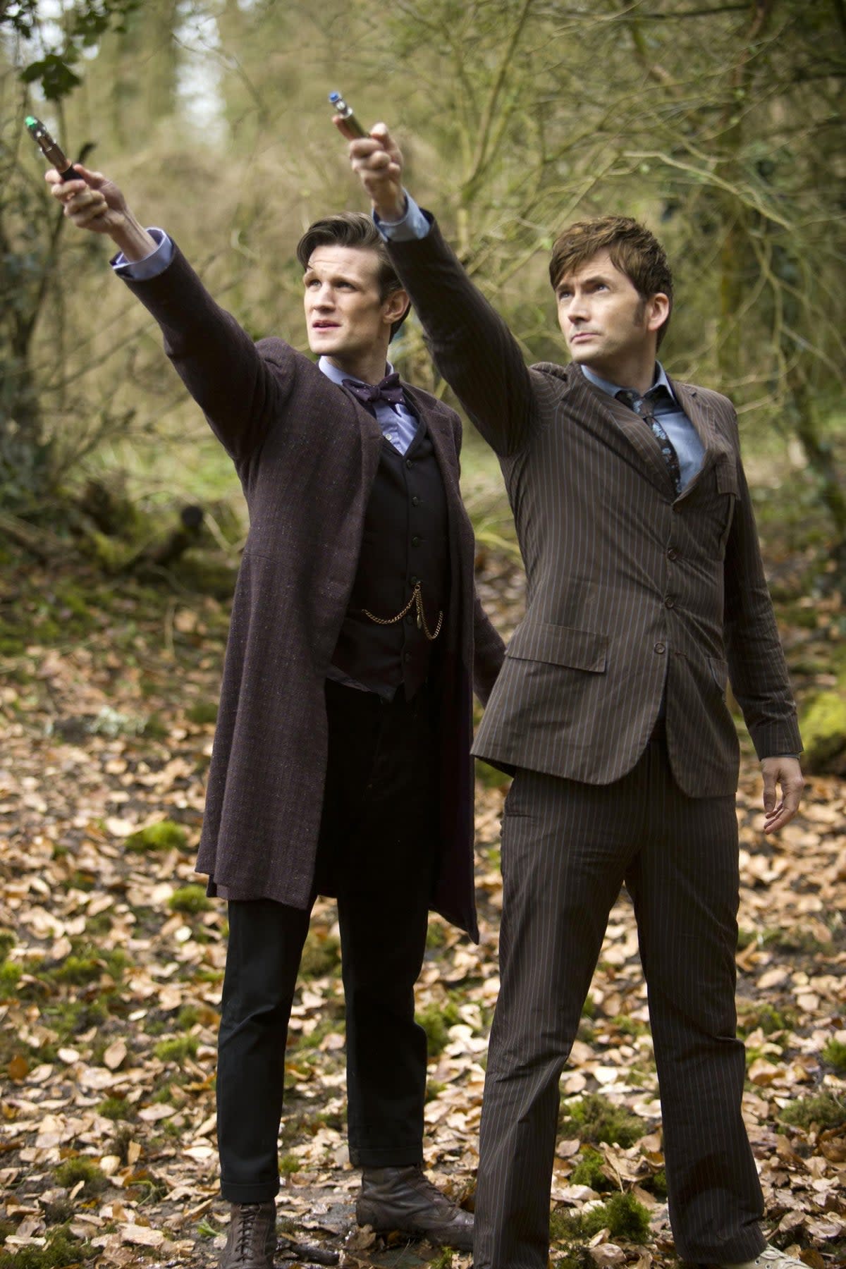 David Tennant, pictured on the right next to Matt Smith, played the 10th Doctor Who (PA)