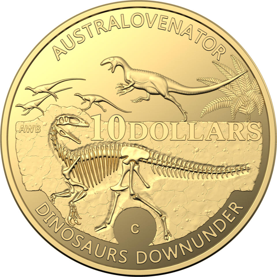 The Royal Australian Mint dinosaur coin.