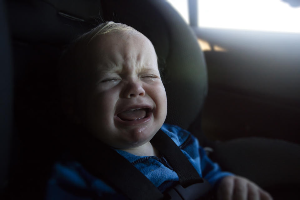 A woman has sparked a debate about whether it is ever ok to leave a baby in a car alone? [Photo: Getty]