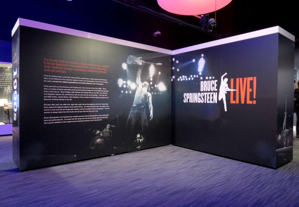 Inside the Bruce Springsteen Live! exhibit at the GRAMMY Museum Experience inside the Prudential Center in Newark shown Thursday, September 30, 2021.   