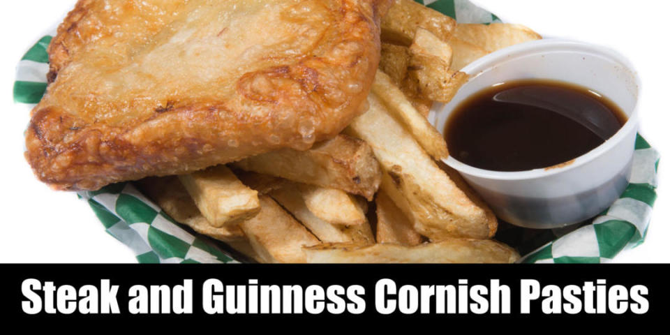 Steak and Guinness Cornish Pasties by Pub Grub