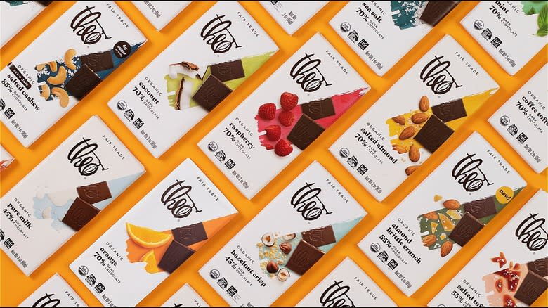 Assorted Theo chocolate bars