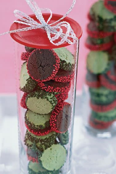 Chocolate and Peppermint Cookie Coins