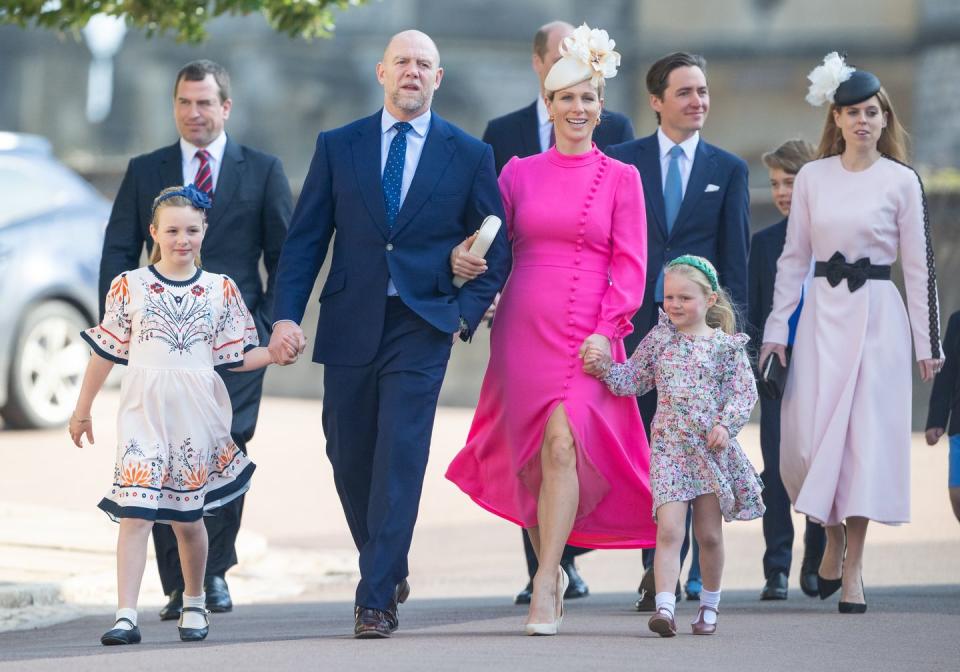 the british royal family attend easter mattins service