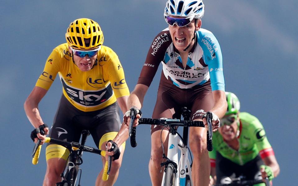 Chris Froome and Romain Bardet - Credit: AP