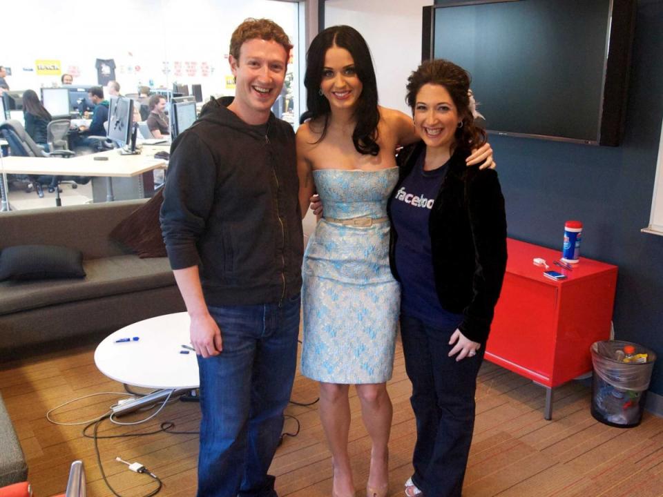 Randi and Mark Zuckerberg with Katy Perry