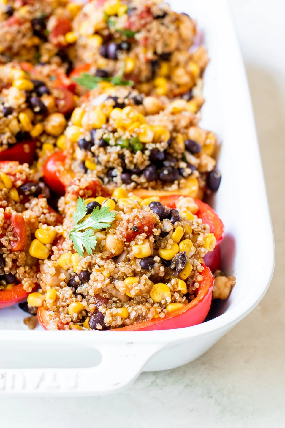 stuffed quinoa bell peppers