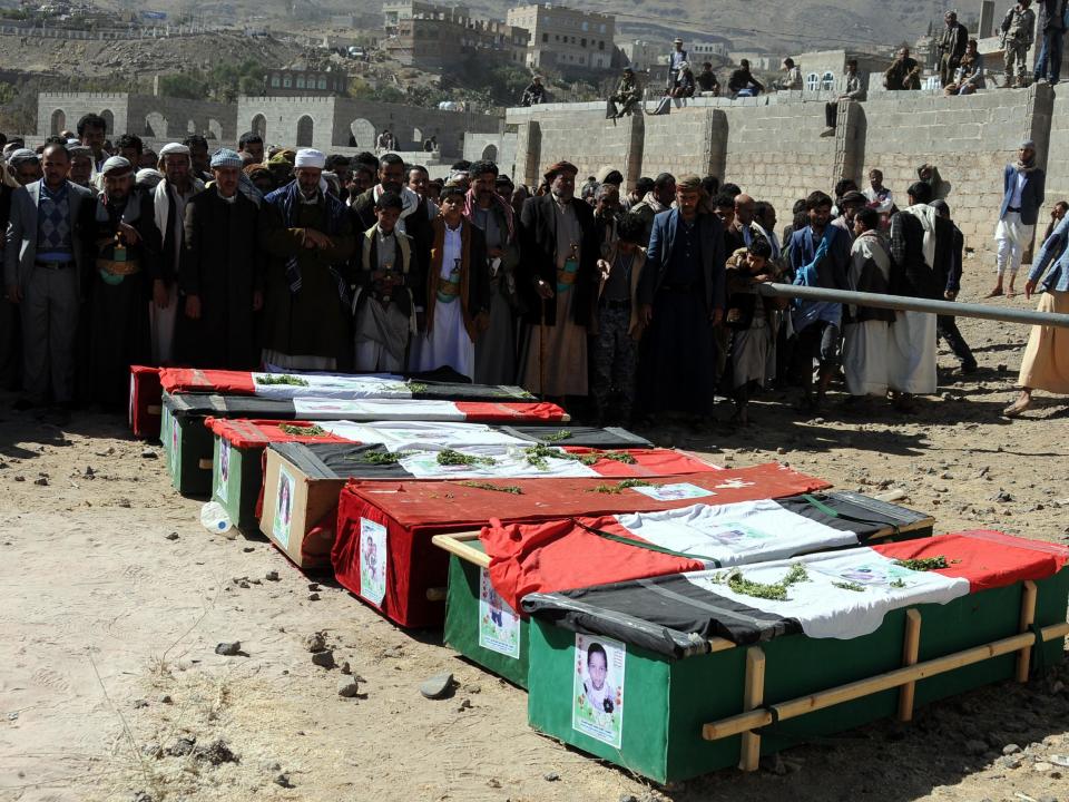 Government says UK's 'heart goes out' to wedding guests killed by Saudi bombs - but it won't stop selling country arms