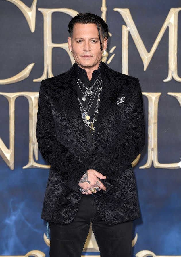 Johnny Depp attends the UK Premiere of 