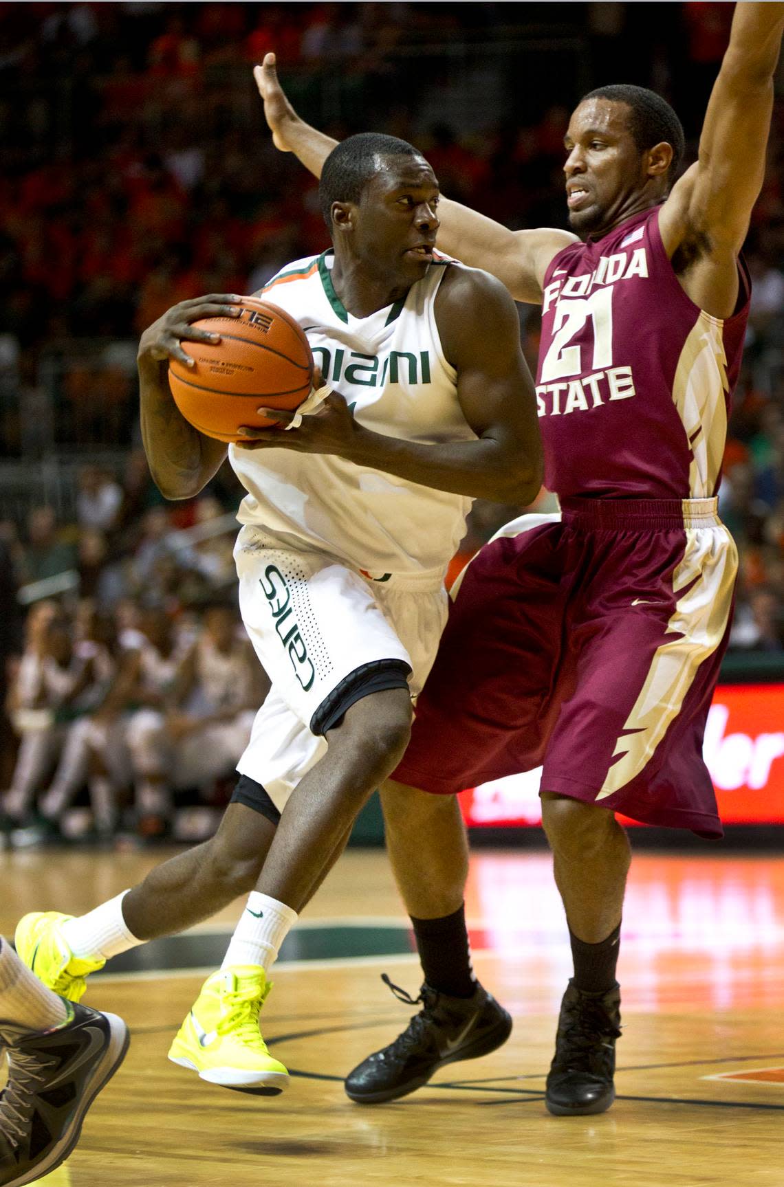 Durand Scott, left, spent several years in the Israeli Basketball Premier League after leaving the University of Miami.