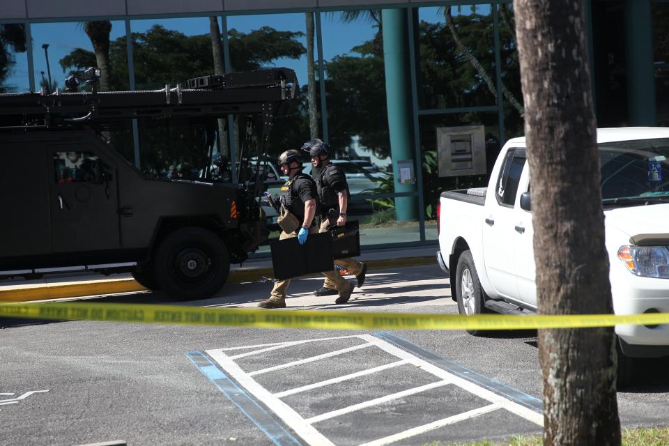 A huge number of law enforcement swarmed a hostage situation at the Bank of America building at Bell Tower Shops. A suspect was killed by a member of the SWAT Team on Tuesday, Feb. 6, 2024. There were no injuries to the hostages and law enforcement.
