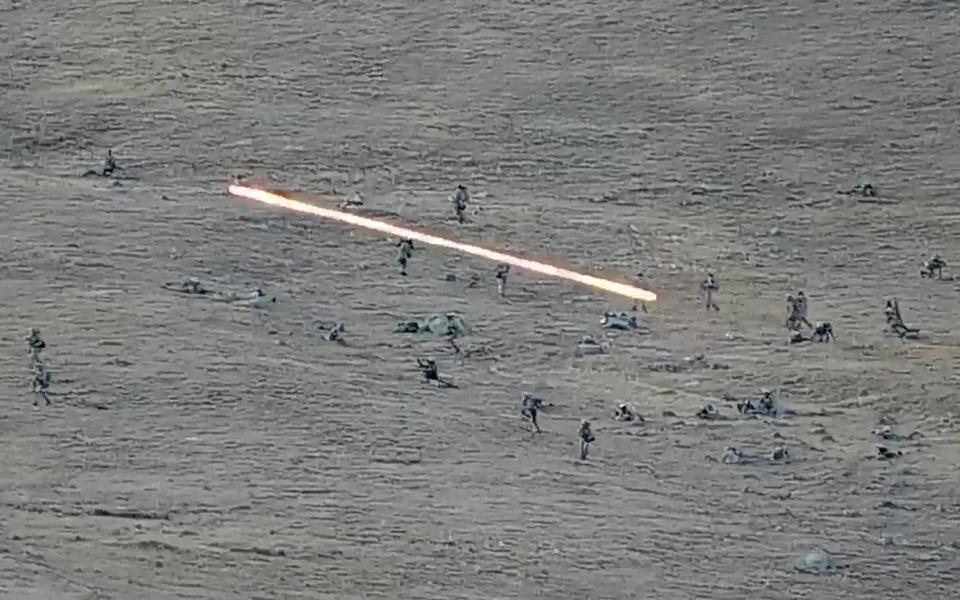 Footage released by the Armenian Defense Ministry shows Azerbaijanian servicemen crossing the Armenian-Azerbaijani border and approaching the Armenian positions