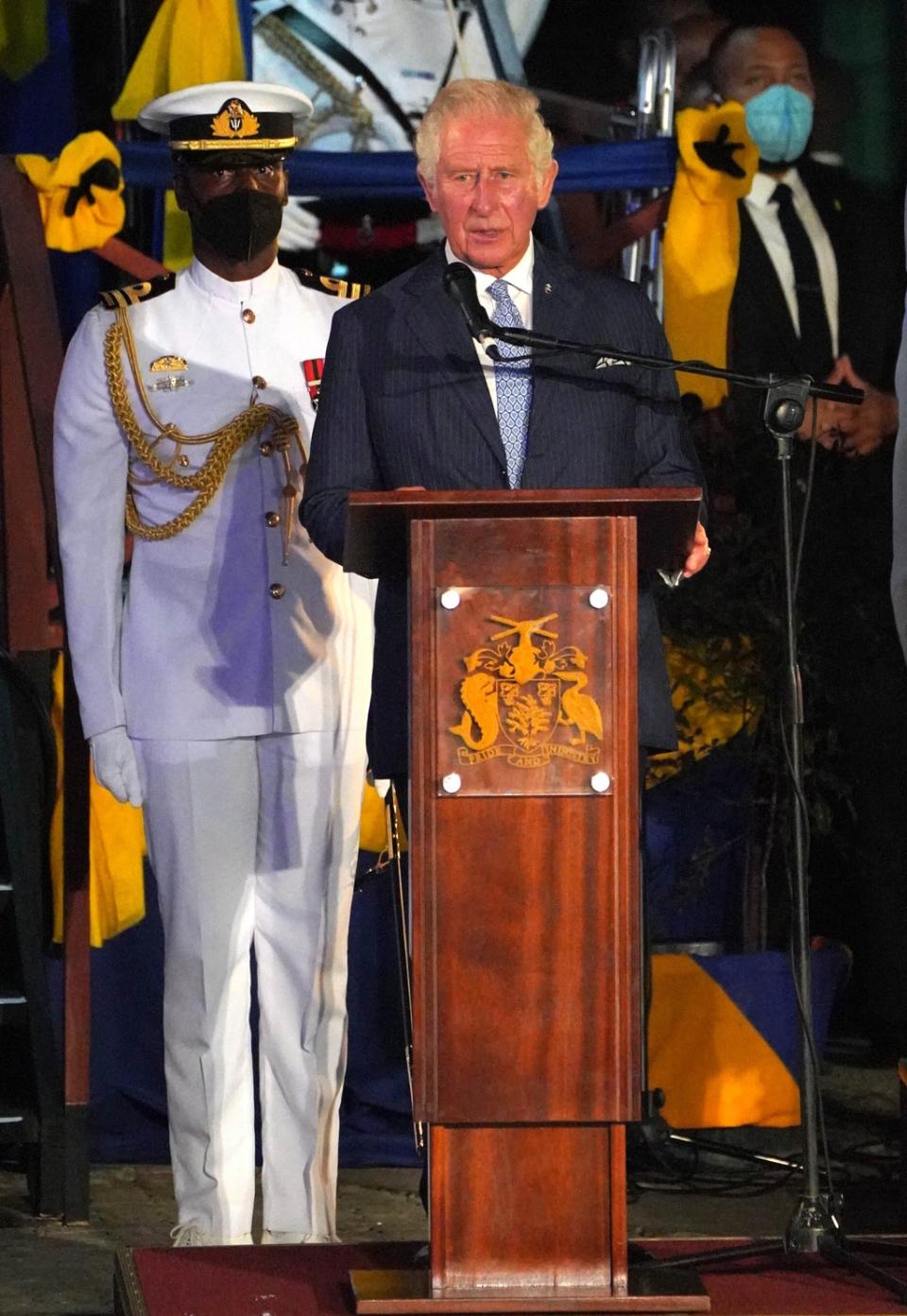 Charles gave a speech during the ceremony (Jonathan Brady/PA) (PA Wire)