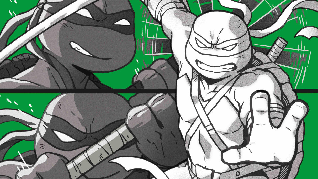  Art from TMNT: Black, White, and Green. 