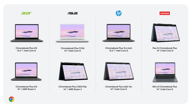 New Chromebook Plus Lineup Ensures Great Specs