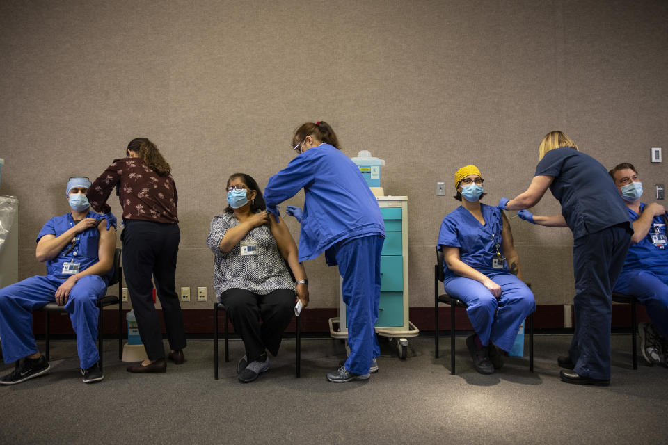 Health care workers are vaccinated