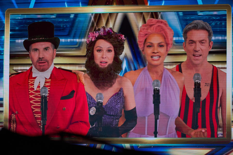 RASK AI used the judges faces for The Greatest Showman in their original audition. (ITV)