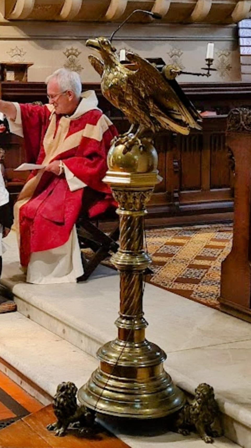 The eagle lectern has been a feature of St Augustine’s since its consecration in 1868. (St Augustine's)