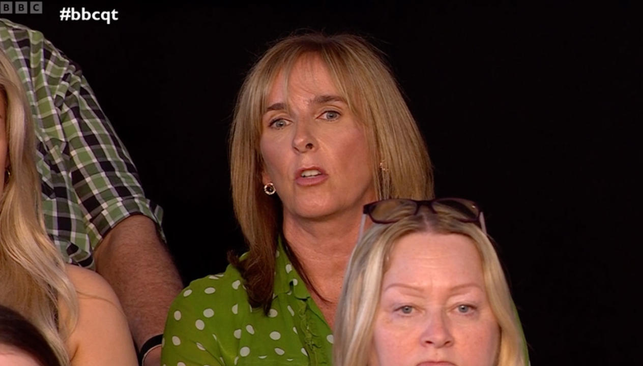 Tina quizzed Swinney about the NHS> (BBC)