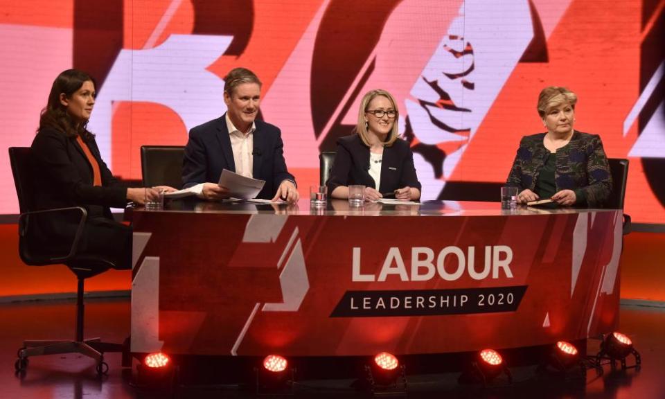 Labour leadership candidates Lisa Nandy, Keir Starmer, Rebecca Long-Bailey and Emily Thornberry.