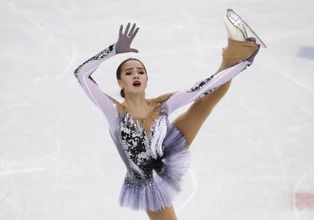 Figure Skating - Pyeongchang 2018 Winter Olympics - Ladies Single Skating Short Program - Gangneung, South Korea - February 21, 2018 - Alina Zagitova, an Olympic athlete from Russia, performs. REUTERS/Damir Sagolj