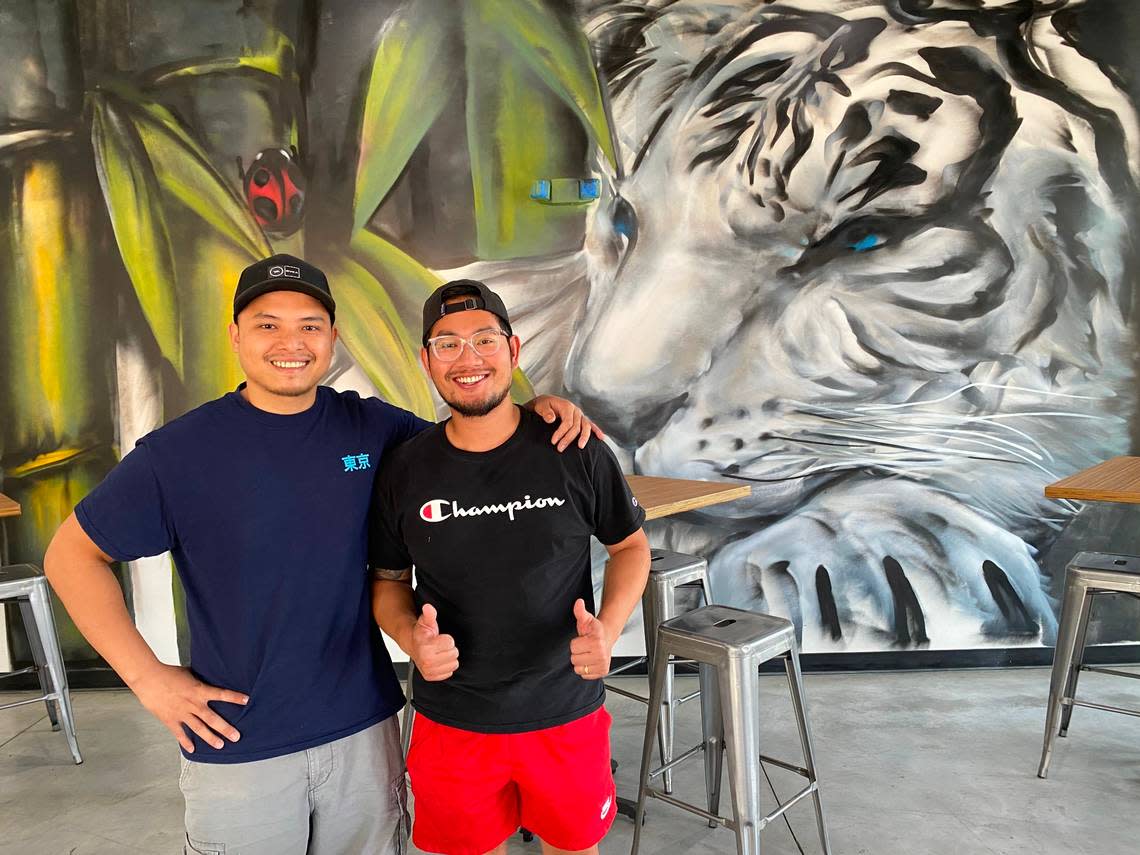 Mike Pham, left, and Andy Nguyen have left Mr. Miyagi, which they helped open and run, and are opening their own restaurant called Tiger Rice Japanese Kitchen.